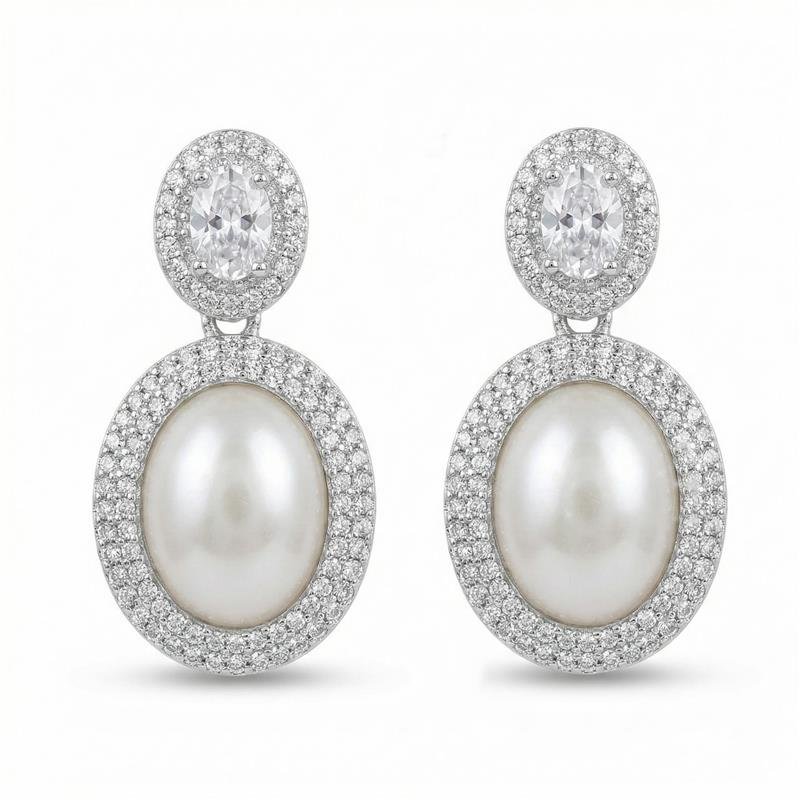 BRINCO CRAVEJADO PRATA - CRISTAL