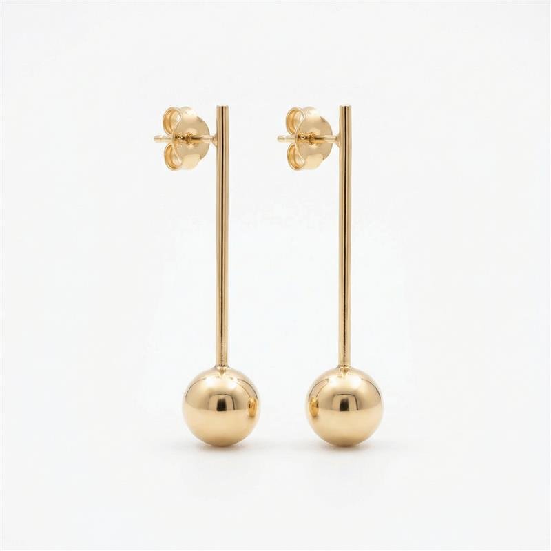 BRINCO ESFERA BANHADO OURO - .