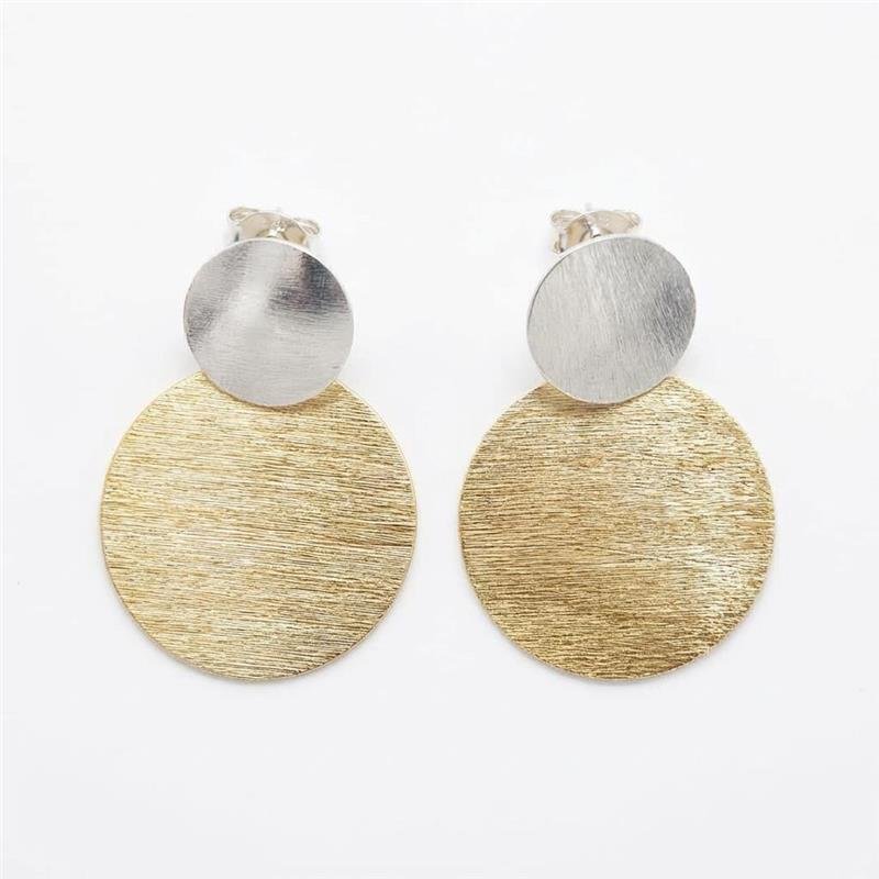 BRINCO CHAPAS BANHADO OURO - PRATA/OURO