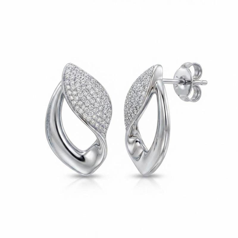 BRINCO CRAVEJADO BANHADO RÓDIO - CRISTAL