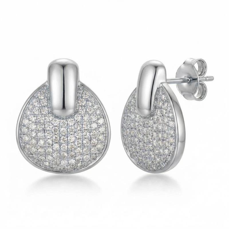 BRINCO CRAVEJADO BANHADO RÓDIO - CRISTAL