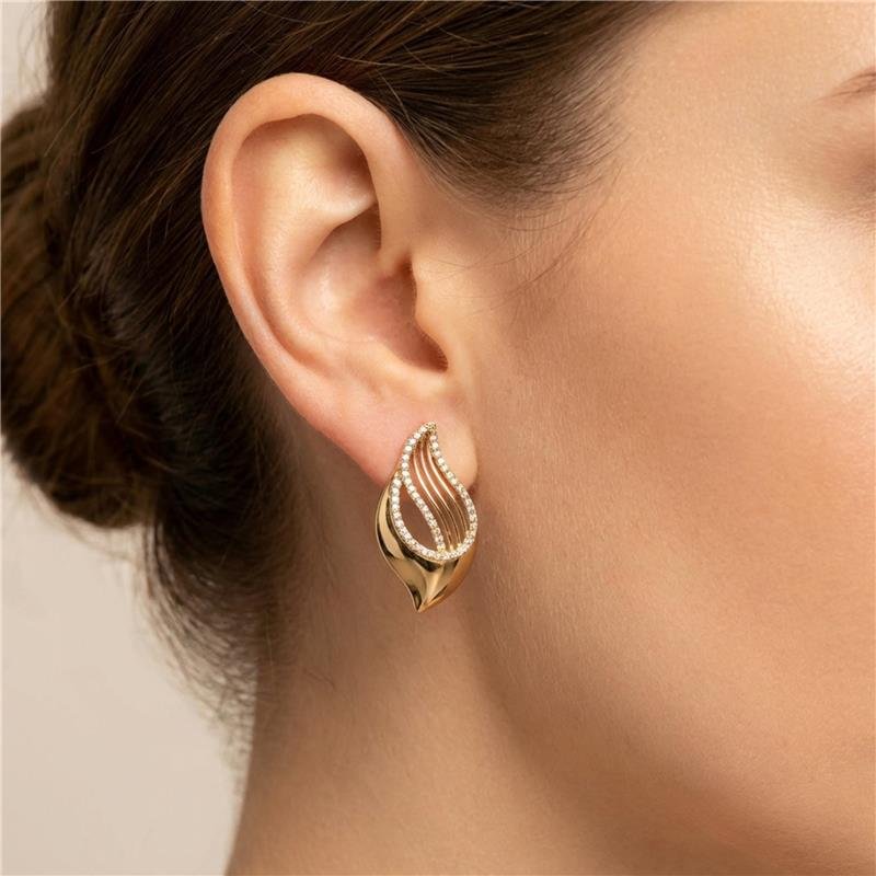 BRINCO GOTA CRAVEJADA BANHADO OURO