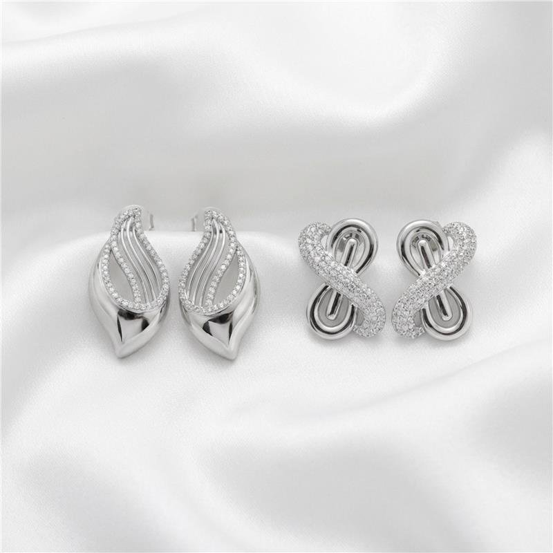 BRINCO INFINITO CRAVEJADO BANHADO RÓDIO