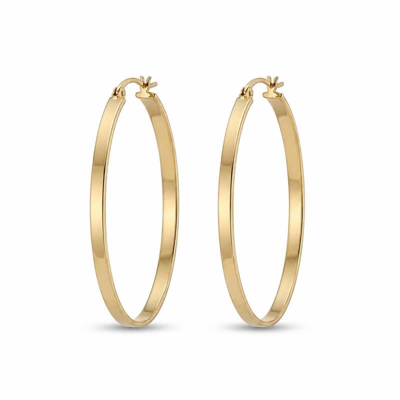 BRINCO ARGOLA LARGA BANHADO OURO - .