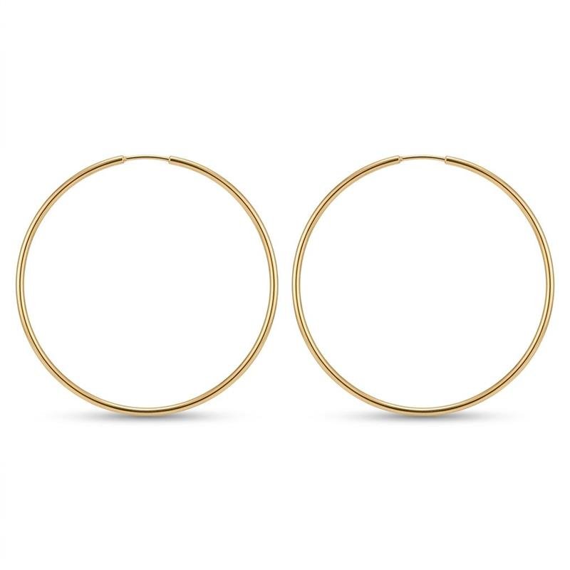 BRINCO ARGOLA PASSANTE 67MM BANHADO OURO - .