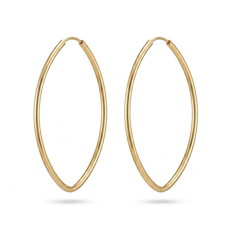 BRINCO NAVETE PASSANTE G BANHADO OURO - .