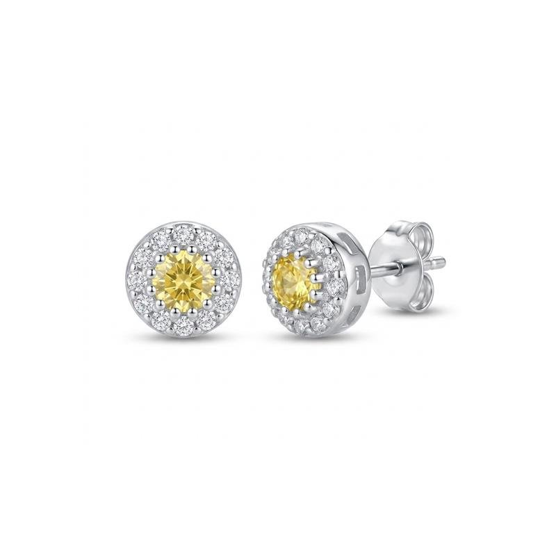 BRINCO PONTO DE LUZ PRATA 925 - AMARELO 