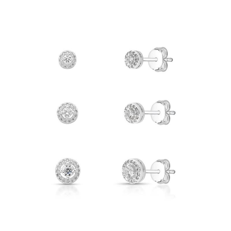 BRINCO PONTOS DE LUZ CRAVEJADOS BANHADO PRATA - CRISTAL