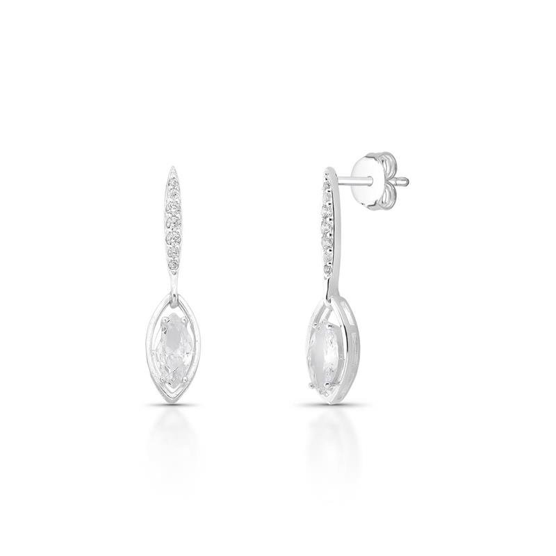 BRINCO NAVETE ZIRCONIA PRATA 925 - CRISTAL