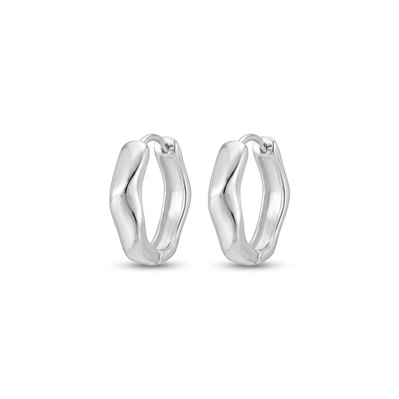 BRINCO ARGOLA TORCIDA CLICK PRATA 925 - .
