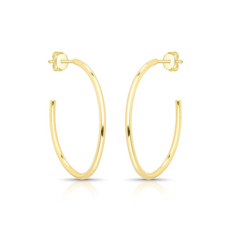 BRINCO ARGOLA NAVETE M BANHADO OURO - .