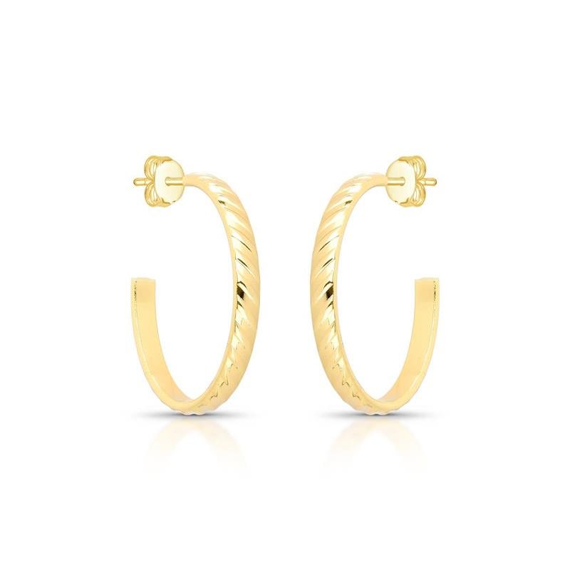 BRINCO ARGOLA TRABALHADA P BANHADO OURO - .