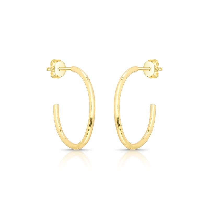 BRINCO ARGOLA NAVETE P BANHADO OURO - .