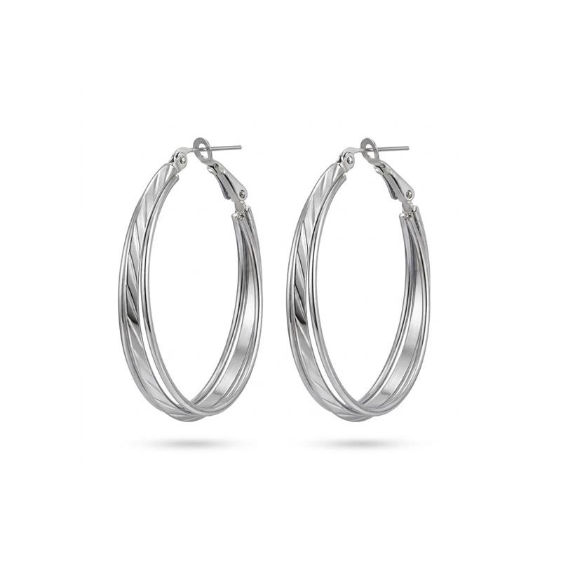 BRINCO ARGOLA BANHADO RÓDIO - .
