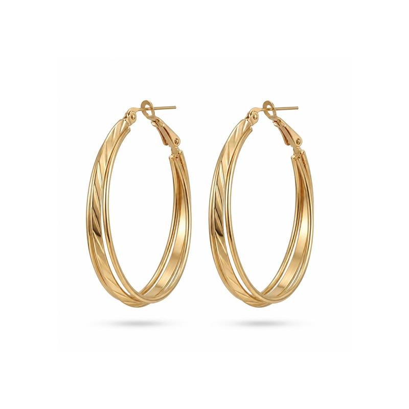 BRINCO ARGOLA BANHADO OURO - .