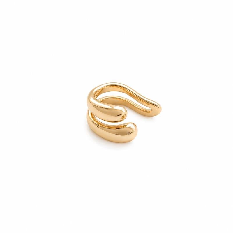BRINCO FAKE DUPLO BANHADO OURO - .