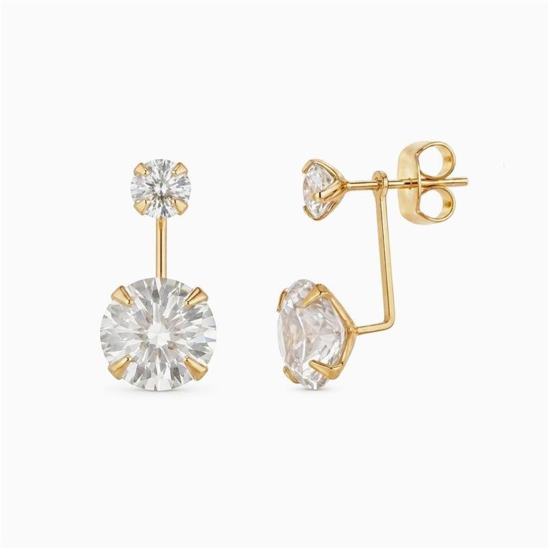BRINCO ZIRCONIA BANHADO OURO - CRISTAL